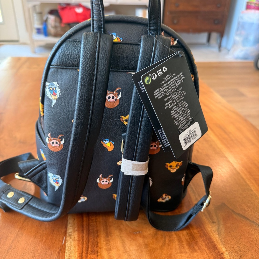Disney Loungefly The Lion King Character Faces Mini Backpack NWT - Picture 4 of 6